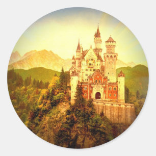 Neuschwanstein Castle Classic Round Sticker