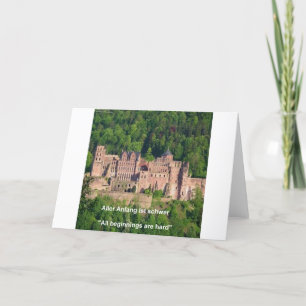 Neuschwanstein Castle Frankfurt & German Quote Card