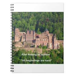 Neuschwanstein Castle Frankfurt & German Quote Notebook