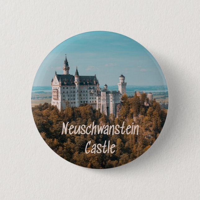 Neuschwanstein Castle Germany 6 Cm Round Badge (Front)