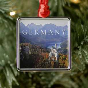 Neuschwanstein Castle Germany, Bavaria Metal Ornament