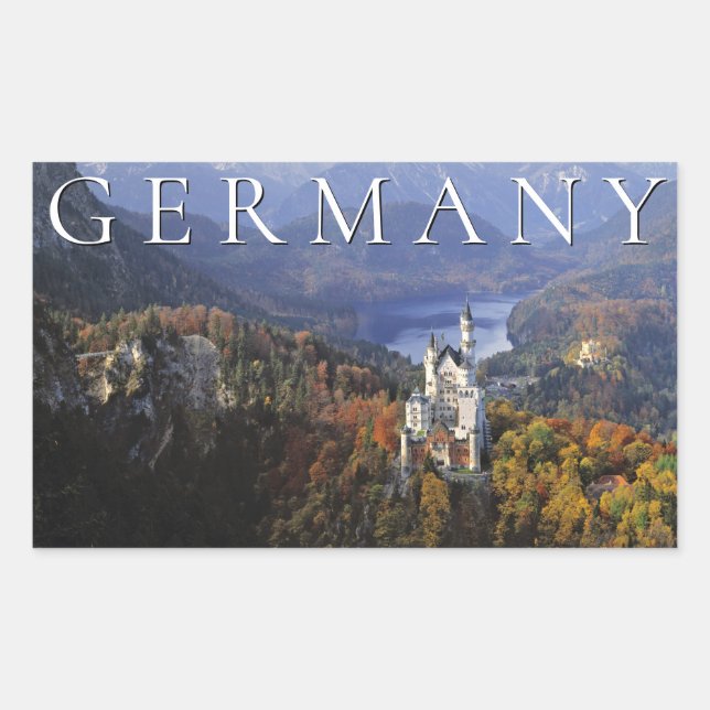 Neuschwanstein Castle | Germany, Bavaria Rectangular Sticker (Front)