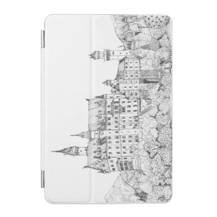 Neuschwanstein Castle Germany Fine Line Art iPad Mini Cover