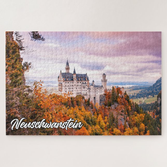 Neuschwanstein Castle, Germany, In Autumn Jigsaw Puzzle (Horizontal)
