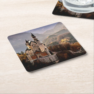 Neuschwanstein Castle Germany Square Paper Coaster