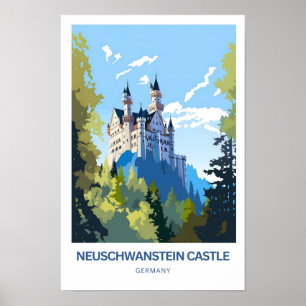 Neuschwanstein Castle Germany Travel Poster
