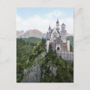 Neuschwanstein Castle Lithograph Postcard