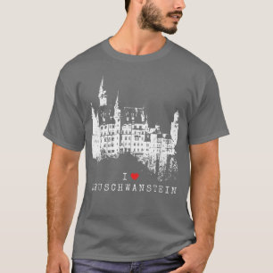 Neuschwanstein Castle Lover Vintage Bavaria I Love T-Shirt