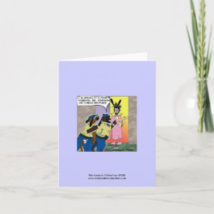 Neutered Dog Funny Cartoon Note Card