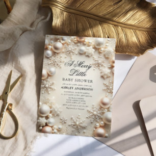 Neutral A Merry Little Baby Shower Invitation