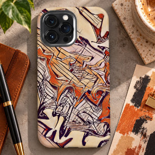 Neutral Abstract Fun Guys Masculine Modern iPhone 13 Pro Max Case