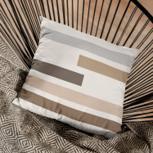 Neutral Abstract Geometric Stripes Art Pattern