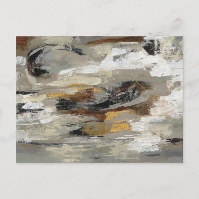 Neutral Abstract Grey Print | Silvia Vassileva Postcard (Front)