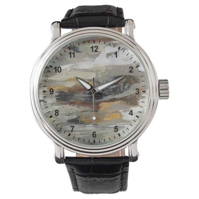 Neutral Abstract Grey Print | Silvia Vassileva Watch (Front)