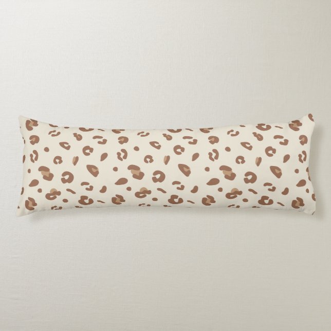 Neutral Abstract Leopard Print Pattern | Modern An Body Cushion (Front)