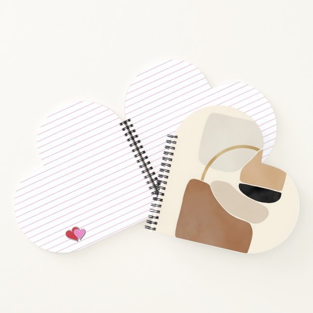 Neutral Abstract Shapes | Minimal Modern Fine Art  Notebook (Inside)