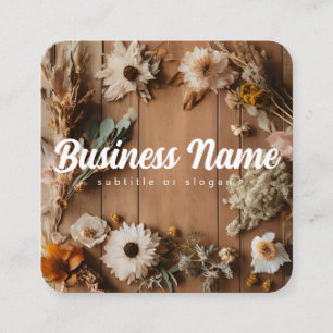 Neutral   Aesthetic   Dried Floral   Business Card