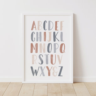 Neutral Alphabet Boho Kids Room Decor
