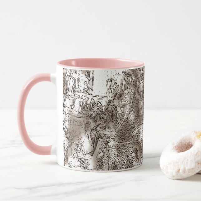 "Neutral and Chic" Combo Coffee Mug (With Donut)