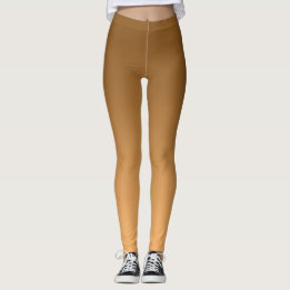 Neutral and Plain Gradient Golden Leggings
