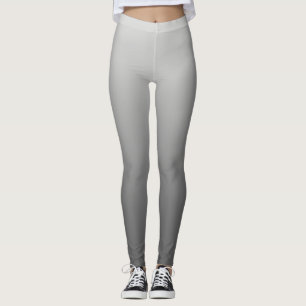 Neutral and Plain Gradient Grey Leggings