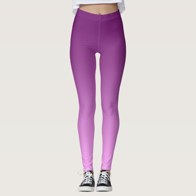 Neutral and Plain Gradient Pink Leggings (Front)
