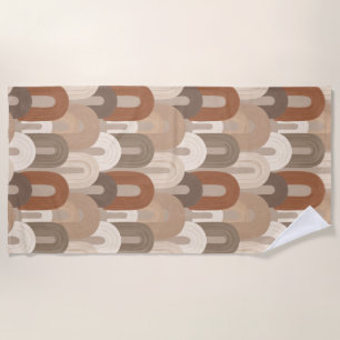 Neutral Arch Abstract Pattern Beach Towel