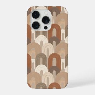 Neutral Arch Abstract Pattern iPhone 15 Pro Case