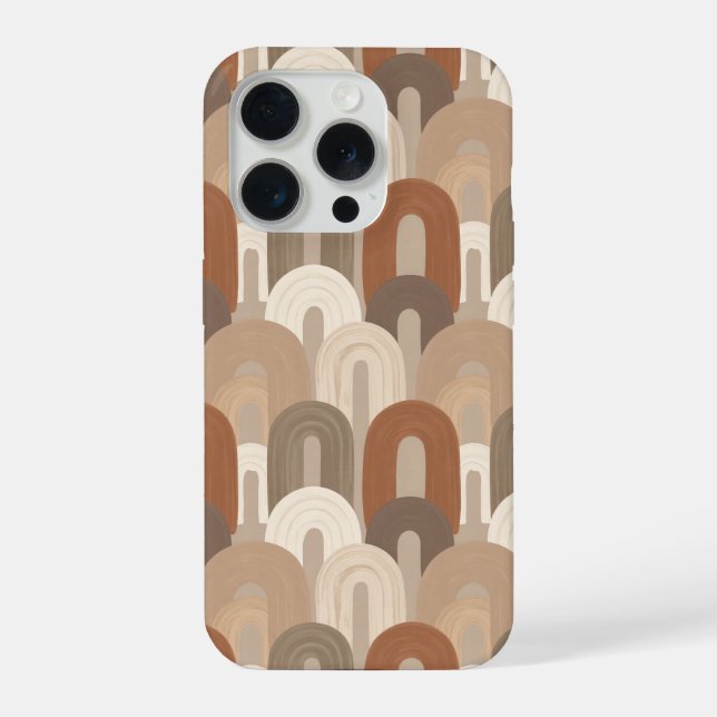 Neutral Arch Abstract Pattern iPhone Case (Back)