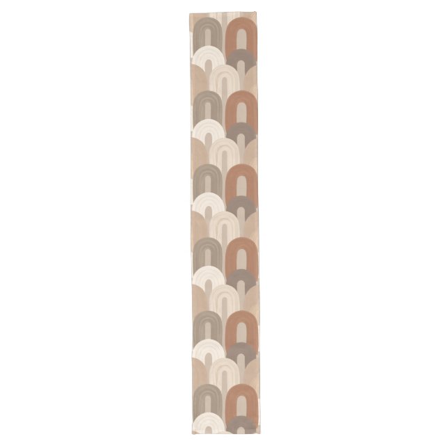 Neutral Arch Abstract Pattern Long Table Runner (Front)