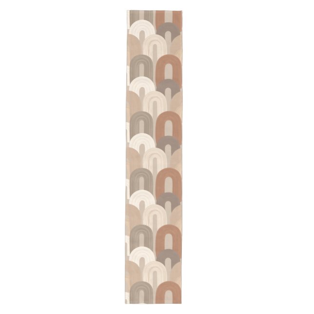 Neutral Arch Abstract Pattern Medium Table Runner (Front)