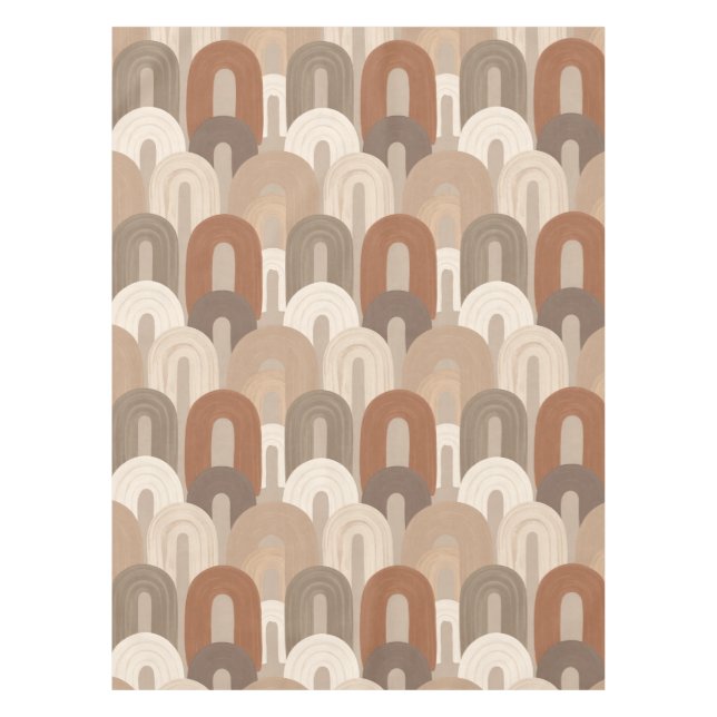 Neutral Arch Abstract Pattern Tablecloth (Front)