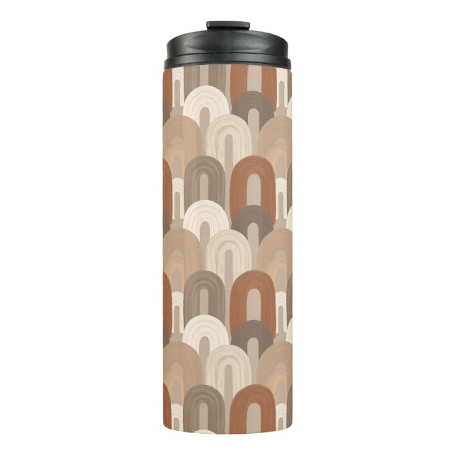 Neutral Arch Abstract Pattern Thermal Tumbler (Front)