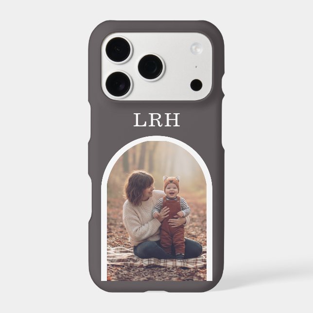  Neutral Arch Frame Photo Monogram iPhone 17 Case  (Back)