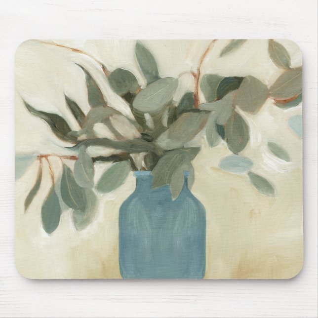 Neutral Arrangement - Stemmed Leaves Mouse Pad (Front)