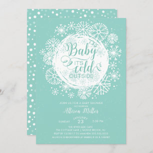 Neutral Baby It's Cold Outside Invitation