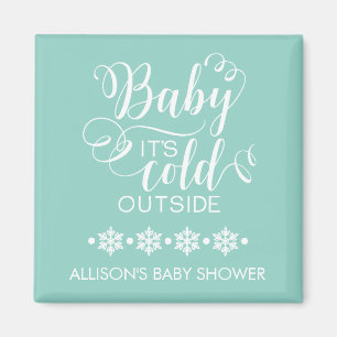 Neutral Baby It's Cold Outside Shower Favour Magne Magnet