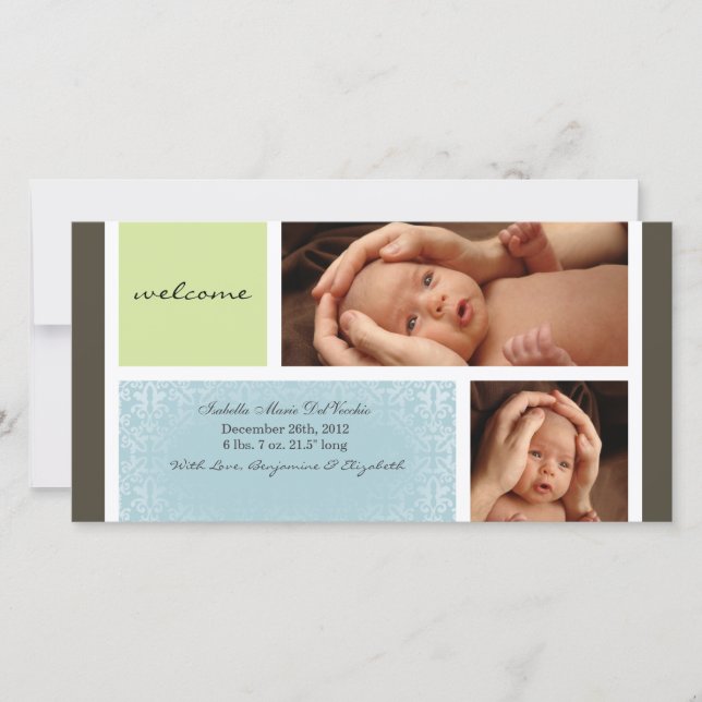 Neutral Baby Photocard Announcement (Front)