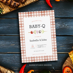 Neutral Baby-Q Baby Shower Invitation