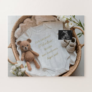 Neutral Baby Reveal Pregnancy announcement gift Jigsaw Puzzle
