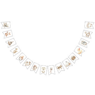 Neutral Baby Shower Bunting Banner 