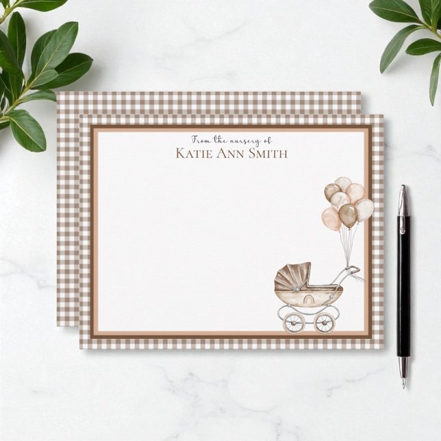 Neutral Baby Shower Thank You Note Cards (Neutral baby shower thank you cards)