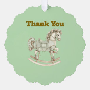 Neutral Baby Shower Thank You Paper Ornament