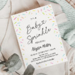Neutral Baby Sprinkle Invitation<br><div class="desc">This adorable design features colorful watercolor sprinkle confetti.</div>