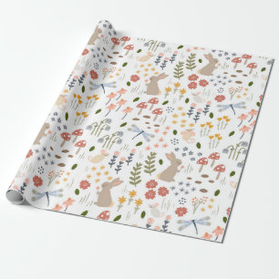 Neutral Baby Woodland Wrapping Paper