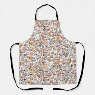 neutral beige breast apron