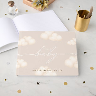 Neutral Beige Cloud 9 Baby Shower Guest Book