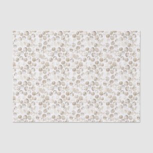 Neutral Beige Cream White Watercolor Dots Pattern Tissue Paper