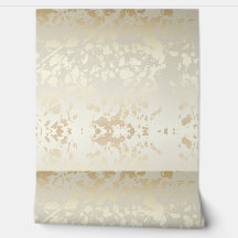 Neutral Beige Floral Seamless Wallpaper