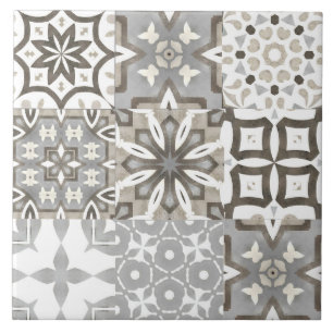 Neutral,beige,gray ,Moroccan tiles 